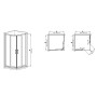 Душова кабіна без піддону Mixxus Premium DIVERSE SC02-90x90x195-TR Chrome прозоре скло 5мм