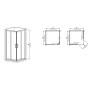 Душова кабіна без піддону Mixxus Premium DIVERSE SC02-90x90x195-TR Black прозоре скло 5мм