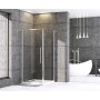 Душова кабіна без піддону Mixxus Premium BEVEL SC01-90x90x195-TR Chrome прозоре скло 6мм