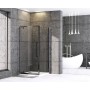 Душова кабіна без піддону Mixxus Premium BEVEL SC01-90x90x195-TR Black прозоре скло 6мм
