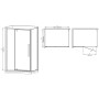 Душова кабіна без піддону Mixxus Premium BEVEL SC01-100x80x195-TR Chrome прозоре скло 6мм