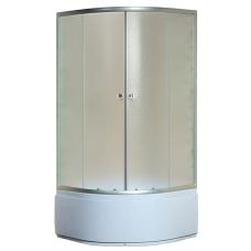 Душова кабіна з високим піддоном Mixxus PLAIN SCT01-90x90x195-FB SATIN матове скло 4мм