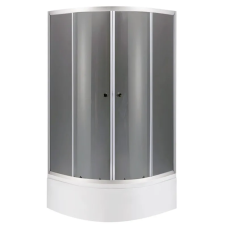 Душова кабіна з високим піддоном Mixxus PLAIN SCT01-90x90x195-GR SATIN сіре тоноване скло 4мм