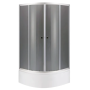 Душова кабіна з високим піддоном Mixxus PLAIN SCT01-90x90x195-GR SATIN сіре тоноване скло 4мм