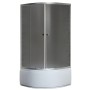 Душова кабіна з високим піддоном Mixxus PLAIN SCT01-90x90x195-GR SATIN сіре тоноване скло 4мм