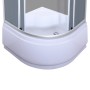Душова кабіна з високим піддоном Mixxus PLAIN SCT01-90x90x195-GR SATIN сіре тоноване скло 4мм