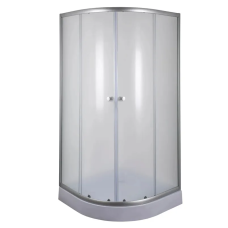 Душова кабіна з низьким піддоном Mixxus PLAIN SCT02-100x100x195-FB SATIN матове скло 4мм