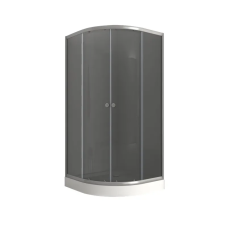 Душова кабіна з низьким піддоном Mixxus PLAIN SCT02-90x90x195-GR SATIN сіре тоноване скло 4мм