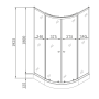 Душова кабіна з низьким піддоном Mixxus PLAIN SCT02-90x90x195-GR SATIN сіре тоноване скло 4мм
