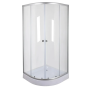 Душова кабіна без піддону Mixxus PLAIN SC01-90x90x185-TR CHROME прозоре скло 4мм