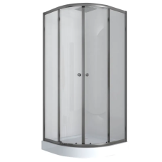 Душова кабіна з низьким піддоном Mixxus PLAIN SCT02-90x90x195-TR GRAPHITE прозоре скло 4мм