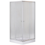 Душова кабіна з низьким піддоном Mixxus CUBIC SCT01-90x90x195-FB CHROME матове скло 4мм