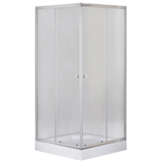 Душова кабіна з низьким піддоном Mixxus CUBIC SCT01-100x100x195-FB CHROME матове скло 4мм