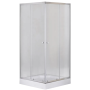 Душова кабіна з низьким піддоном Mixxus CUBIC SCT01-100x100x195-FB CHROME матове скло 4мм