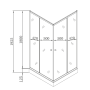 Душова кабіна з низьким піддоном Mixxus CUBIC SCT01-100x100x195-FB CHROME матове скло 4мм