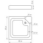 Душова кабіна з низьким піддоном Mixxus CUBIC SCT01-90x90x195-TR GRAPHITE прозоре скло 4мм