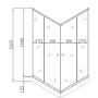 Душова кабіна з низьким піддоном Mixxus CUBIC SCT01-90x90x195-TR GRAPHITE прозоре скло 4мм