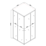 Душова кабіна без піддону Mixxus CUBIC SC01-90x90x185-TR GRAPHITE прозоре скло 4мм