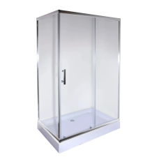 Душова кабіна з низьким піддоном Mixxus HARD SCT01-100x80x198-TR CHROME прозоре скло 5мм