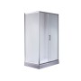 Душова кабіна з низьким піддоном Mixxus HARD SCT01-100x80x198-TR CHROME прозоре скло 5мм