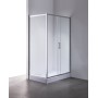 Душова кабіна з низьким піддоном Mixxus HARD SCT01-100x80x198-TR CHROME прозоре скло 5мм