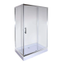 Душова кабіна з низьким піддоном Mixxus HARD SCT01-100x90x198-TR CHROME прозоре скло 5мм