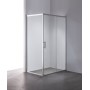 Душова кабіна без піддону Mixxus HARD SC01-100x80x185-TR CHROME прозоре скло 5мм