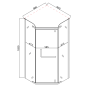 Душова кабіна без піддону Mixxus LINES SC01-90x90x185-TR CHROME прозоре скло 6мм