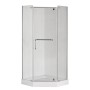 Душова кабіна без піддону Mixxus LINES SC01-90x90x185-TR CHROME прозоре скло 6мм
