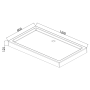 Душовий піддон з сифоном Mixxus HARD ST01-120x80x13 діаметр зливу 52 мм