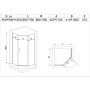 Душова кабіна з низьким піддоном Mixxus LINES SCT01-90x90x198-TR Graphite NEW прозоре скло 6мм