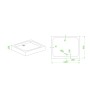 Душовий піддон з сифоном прямокутний Mixxus HARD ST01-100x80x13 NEW діаметр зливу 52 мм