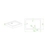 Душовий піддон з сифоном прямокутний Mixxus HARD ST01-120x80x13 NEW діаметр зливу 52 мм