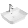 Раковина накладна керамічна Mixxus Premium BEVEL-0201 з переливом 485×410×125 мм, білий