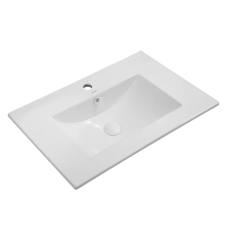 Раковина меблева Mixxus Premium CUBIC-1502 710×460×170 мм з отвором під змішувач і переливом, білий