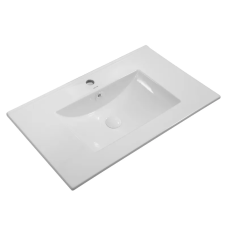 Раковина меблева Mixxus Premium CUBIC-1503 810×460×170 мм з отвором під змішувач і переливом, білий