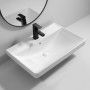 Раковина меблева Mixxus Premium STYLE-1502 700×480×190 мм з отвором під змішувач і переливом, білий