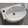 Раковина підвісна Mixxus Premium DIVERSE-1201-R 400×215×140 мм з отвором під змішувач і переливом, білий