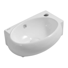 Раковина підвісна Mixxus Premium DIVERSE-1201-L 400×215×140 мм з отвором під змішувач і переливом, білий