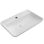 Раковина накладна Mixxus Premium BEVEL-0203 600×405×120 мм з отвором під змішувач, білий