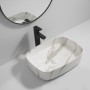 Раковина накладна Mixxus Premium BEVEL-0102, мармурова 495×370×135 мм