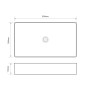 Раковина накладна Mixxus Premium QUADRO-0107, з чорним кантом 600×340×110 мм