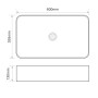 Раковина накладна Mixxus Premium QUADRO-0106 600×355×130 мм, білий