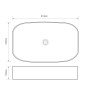 Раковина накладна Mixxus Premium BEVEL-0105 610×375×120 мм, білий