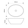 Раковина накладна Mixxus Premium ELLIPSE-0107 345×265×120 мм, білий