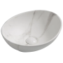 Раковина накладна Mixxus Premium ELLIPSE-0108, мармурова 400×330×145 мм