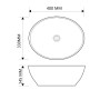 Раковина накладна Mixxus Premium ELLIPSE-0108, мармурова 400×330×145 мм