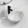 Раковина накладна Mixxus Premium ELLIPSE-0108, мармурова 400×330×145 мм