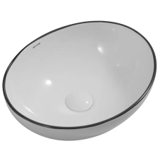 Раковина накладна Mixxus Premium ELLIPSE-0108, з чорним кантом 400×330×145 мм