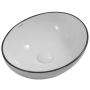 Раковина накладна Mixxus Premium ELLIPSE-0108, з чорним кантом 400×330×145 мм